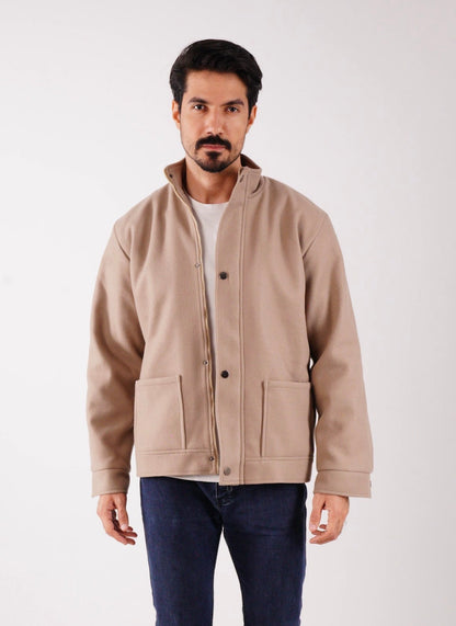 Minimal Stand Collar Jacket- Men