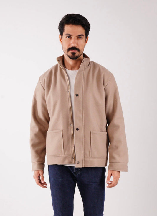 Minimal Stand Collar Jacket- Men