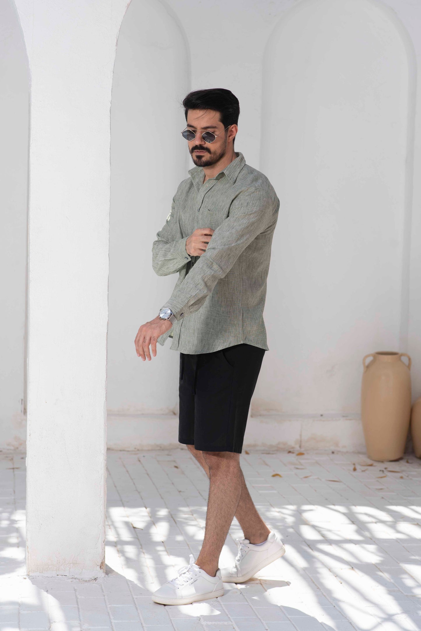 Breeze Linen Shirt - Olive