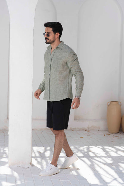Breeze Linen Shirt - Olive