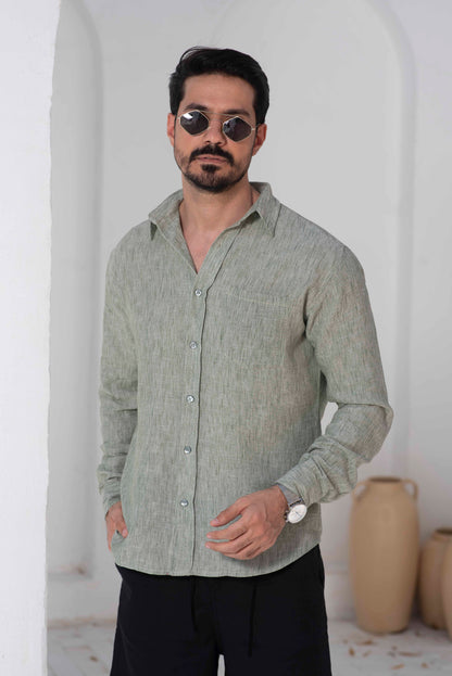 Breeze Linen Shirt - Olive