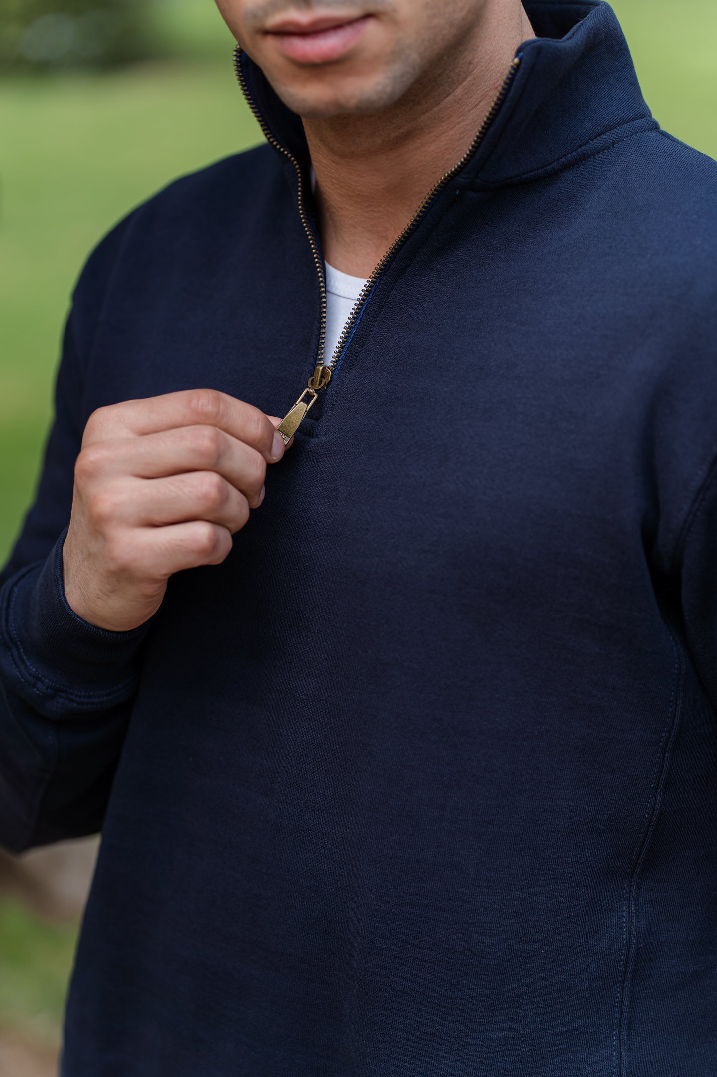 Quarter zip jumper - Navy Blue