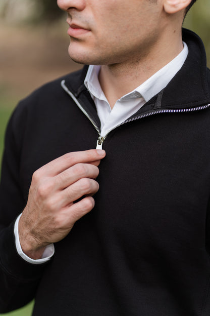 Quarter Zip Jumper - Black